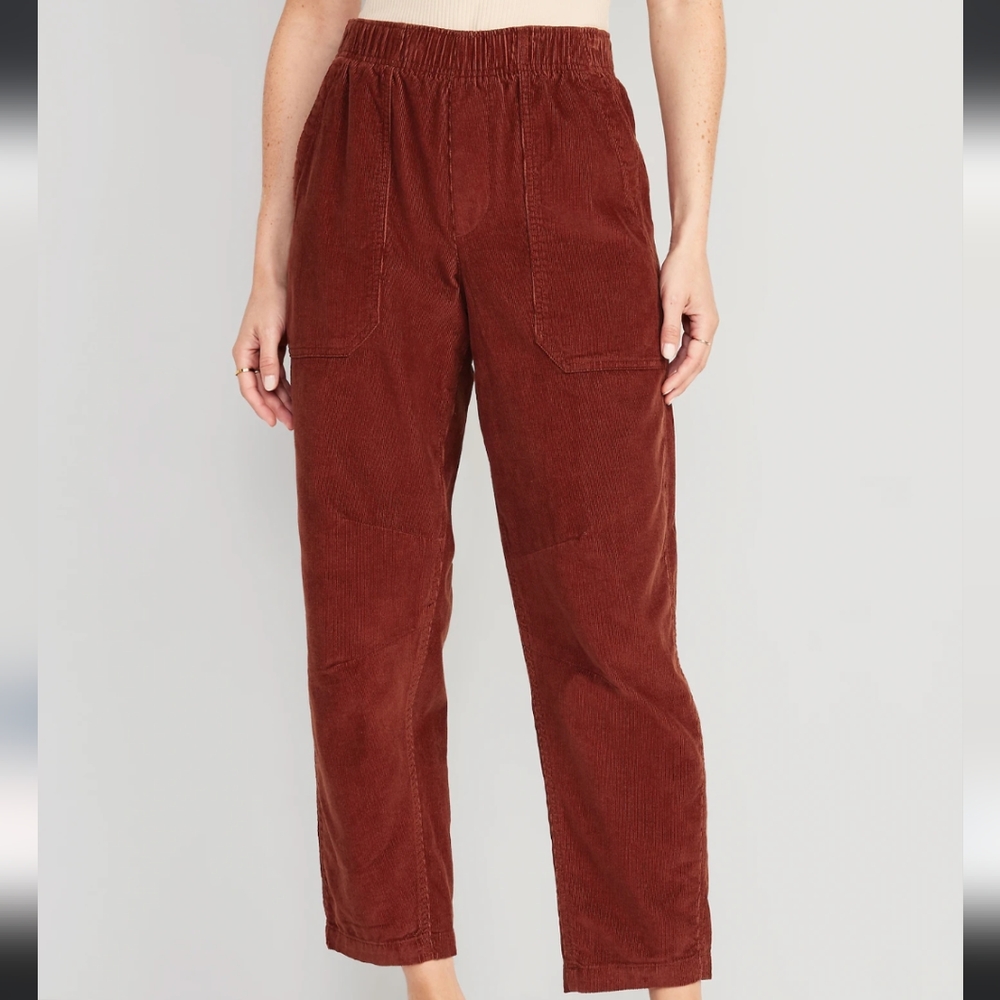 Old Navy High-Waisted Pulla Utility Pants in Sienna Desert